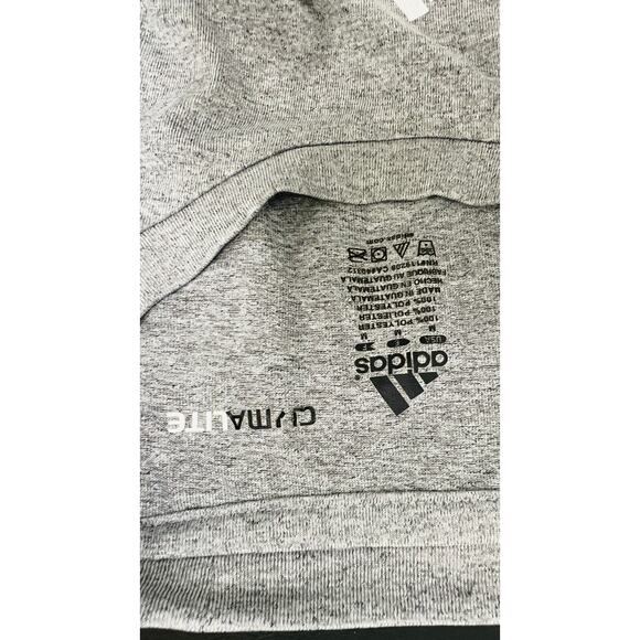 🩶 Adidas Gray FBU Top Gun Football Tee M Climalite Athletic Sports 90s Y2K - Picture 4 of 4